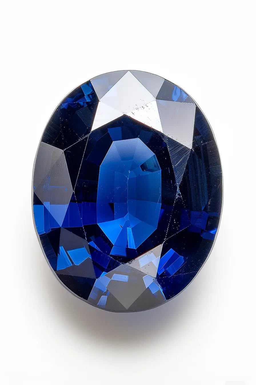 Deep Blue Sapphire 6.4 ctw, 12x10mm
